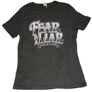 Bella+Canvas Zach Williams Fear is a Liar in Grey Ladies Tee Sz S Soft Cotton